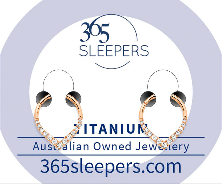 1 Pair 16G Titanium Tear Drop Hinged Hoop Segment Rings Sleeper Earrings 8mm 10mm - PFGWholesale