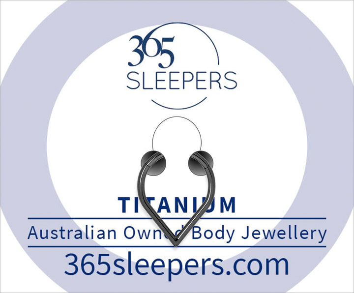1 Piece 16G Titanium Tear Drop Hinged Hoop Segment Ring Piercing Earring 8mm 10mm - PFGWholesale