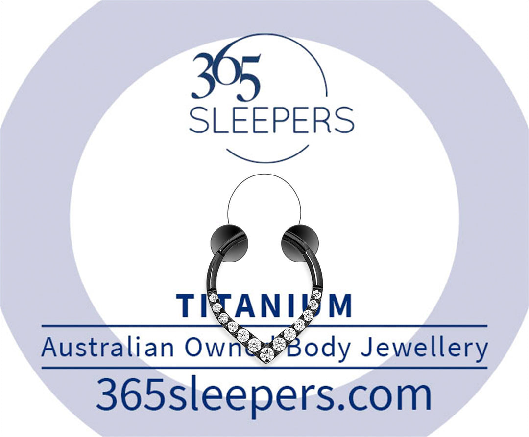 1 Piece 16G Titanium Gem Tear Drop Hinged Hoop Segment Ring Piercing Earring 8mm 10mm - PFGWholesale