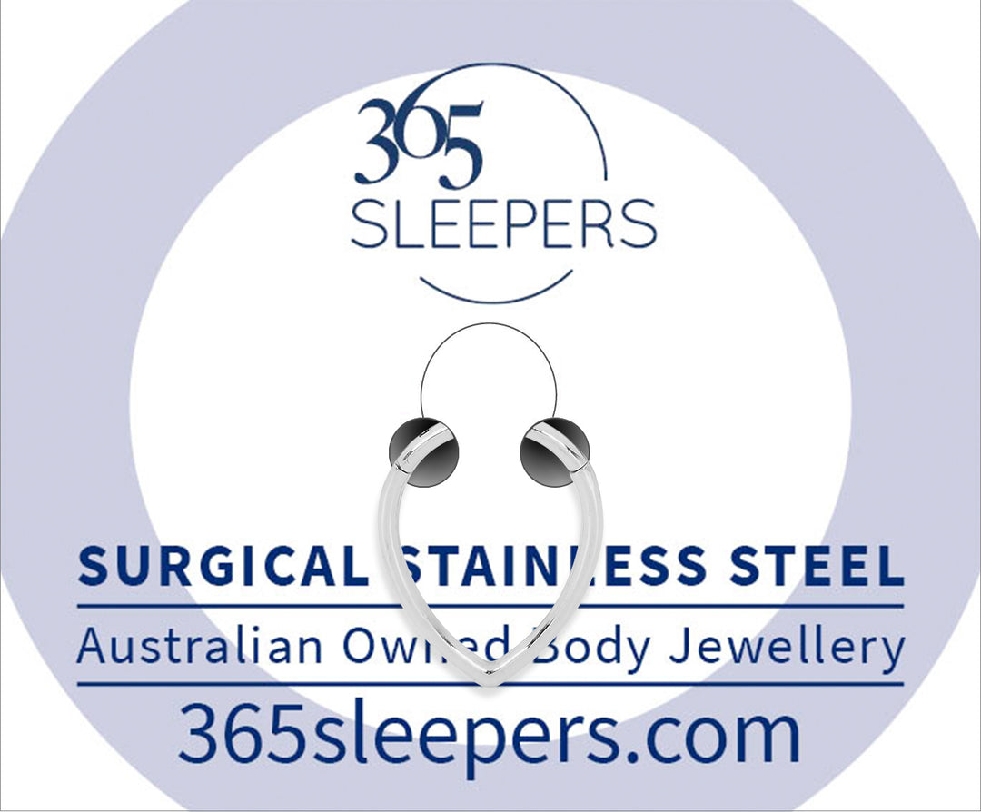 1 Piece 16G Stainless Steel Tear Drop Hinged Hoop Segment Nose Ring Piercing Earring 8mm 10mm - PFGWholesale