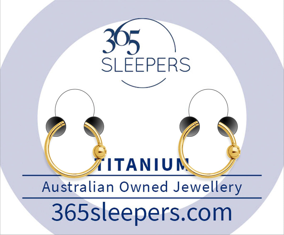 1 Pair 18G Titanium Gem Ball Closure Ring BCR Hinged Hoop Segment Rings Sleeper Earrings 6mm - 10mm - PFGWholesale