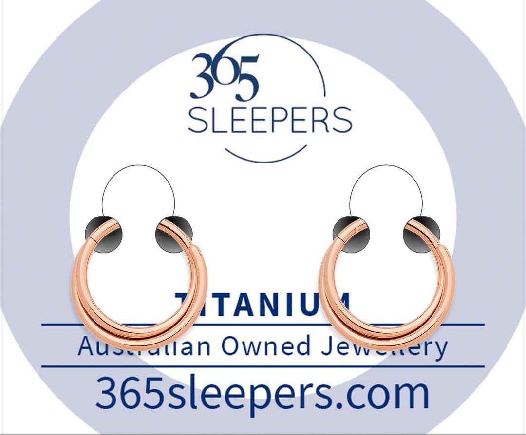 1 Pair 16G Titanium Double Twist Gem Hinged Hoop Segment Rings Sleeper Earrings 8mm 10mm - PFGWholesale