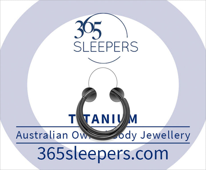 1 Piece 16G Titanium Double Twist Gem Hinged Hoop Segment Ring Piercing Earring 8mm 10mm - PFGWholesale
