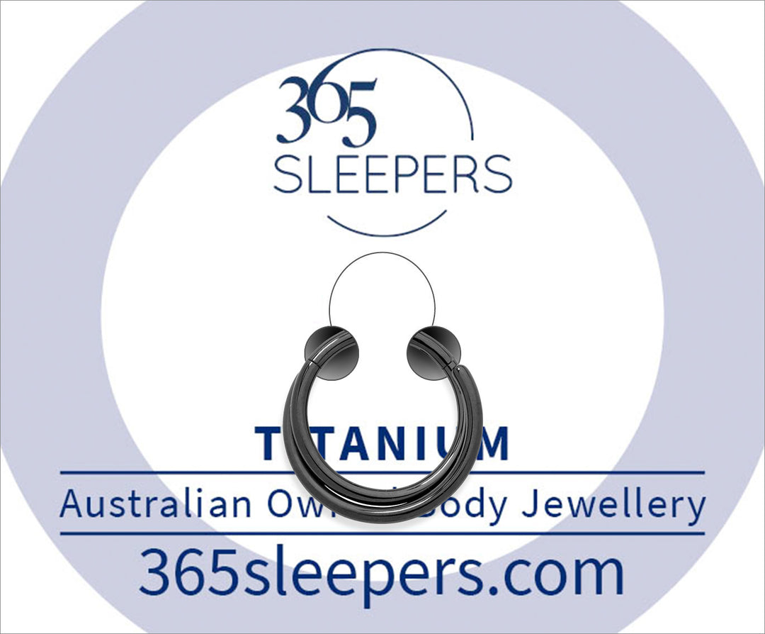 1 Piece 16G Titanium Double Twist Hinged Hoop Segment Ring Piercing Earring 8mm 10mm - PFGWholesale