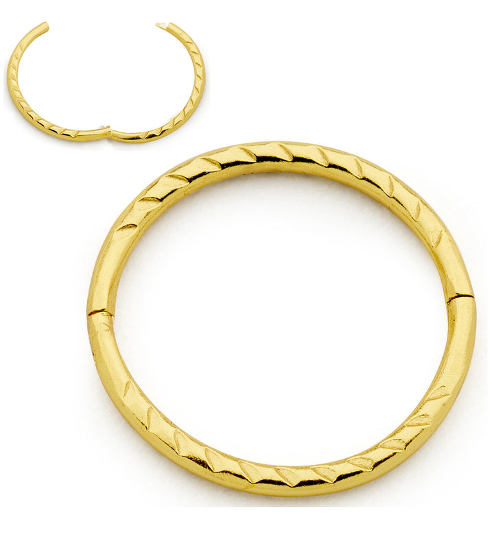 2pcs 18G Gold Plated Solid Sterling Silver Diamond-Cut Sleeper Earrings