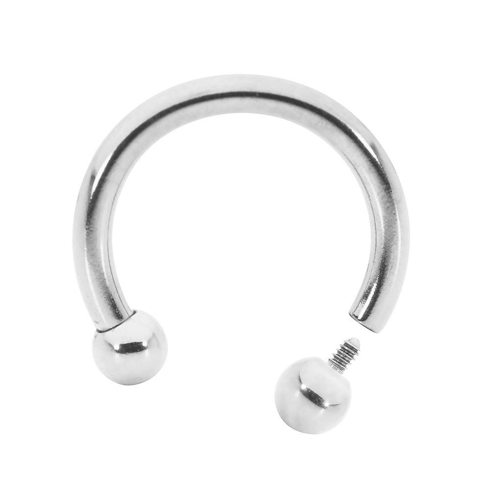 1pc Titanium Internally Threaded Circular Horseshoe Barbell - PFGWholesale