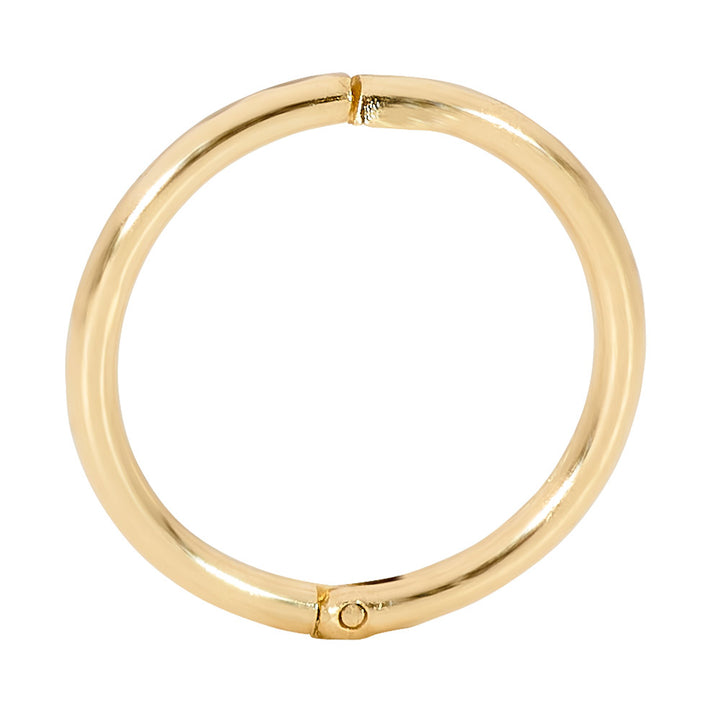 1 Piece Solid 9ct Yellow Gold Polished Hinged Hoop Sleeper Earring Body Piercing 8mm - 14mm