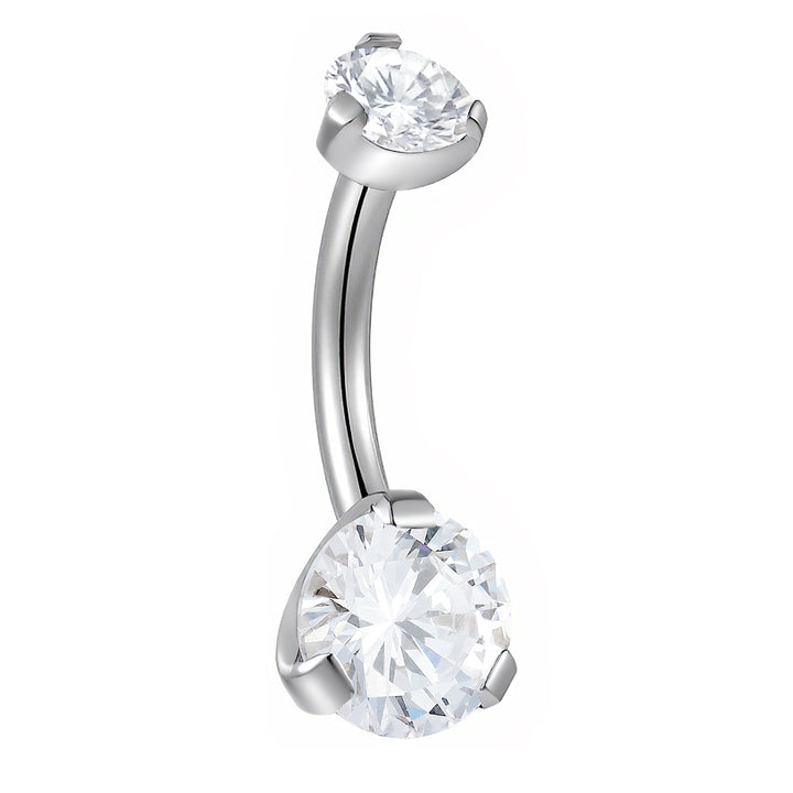 1pc Titanium Gem Internally Threaded Belly Bar - PFGWholesale