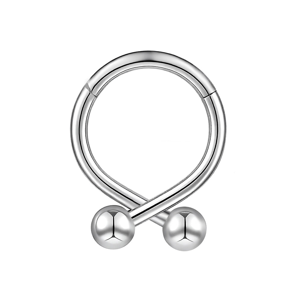 2pcs Titanium Knot Hinged Clicker Hoop Segment Rings - PFGWholesale