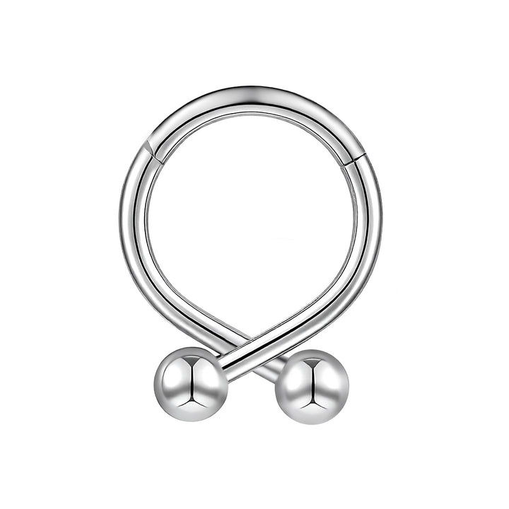 2pcs Titanium Knot Hinged Clicker Hoop Segment Rings - PFGWholesale