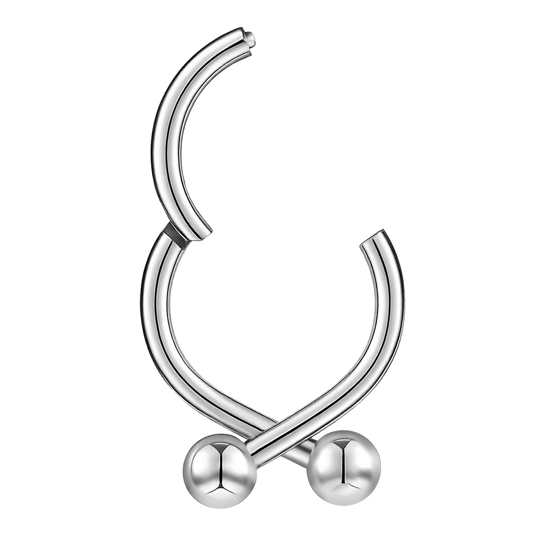 2pcs Titanium Knot Hinged Clicker Hoop Segment Rings - PFGWholesale