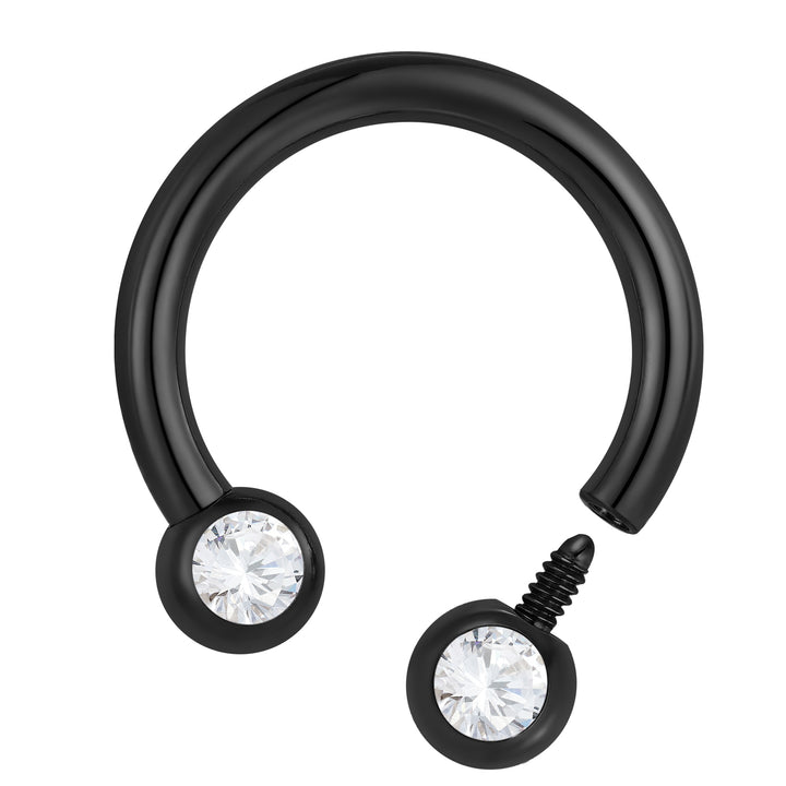 1 Stück G23 Titan 16G 14G 12G 10G Circular Barbell Hufeisen Bar Septum Nasenring Piercing mit Innengewinde 6mm - 12mm