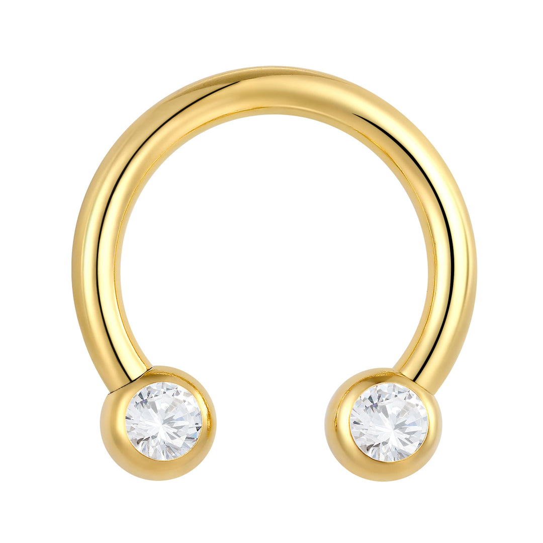 1 Stück G23 Titan 16G 14G 12G 10G Circular Barbell Hufeisen Bar Septum Nasenring Piercing mit Innengewinde 6mm - 12mm