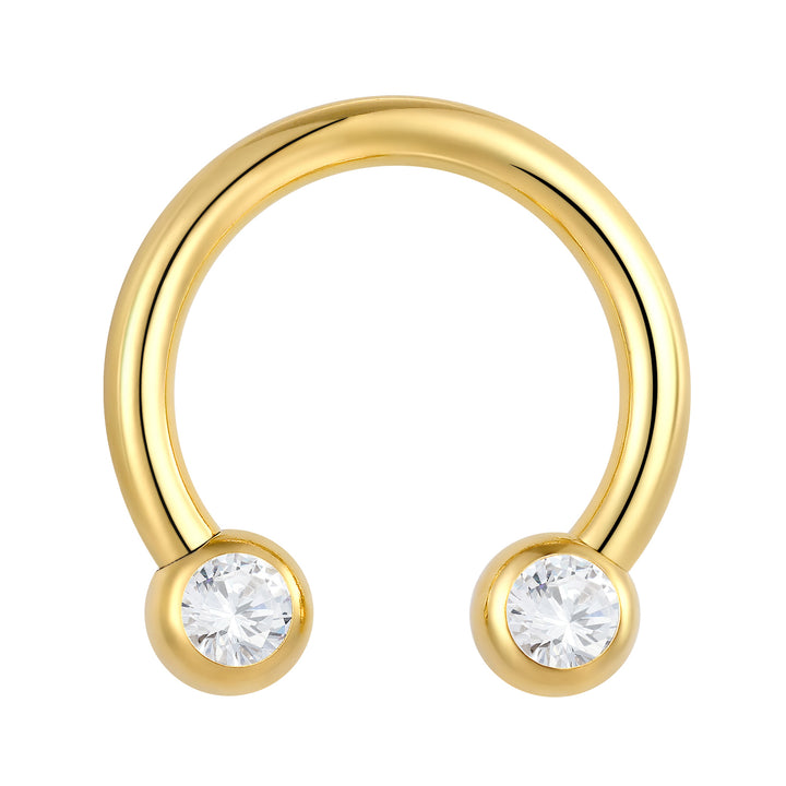 1 Stück G23 Titan 16G 14G 12G 10G Circular Barbell Hufeisen Bar Septum Nasenring Piercing mit Innengewinde 6mm - 12mm