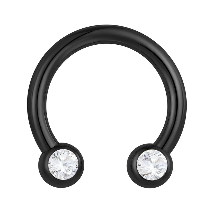 1 Stück G23 Titan 16G 14G 12G 10G Circular Barbell Hufeisen Bar Septum Nasenring Piercing mit Innengewinde 6mm - 12mm
