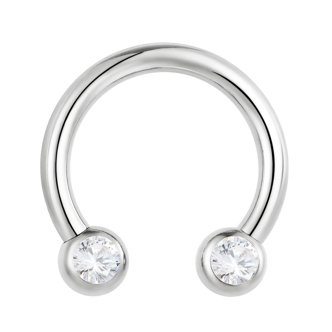 1 Stück G23 Titan 16G 14G 12G 10G Circular Barbell Hufeisen Bar Septum Nasenring Piercing mit Innengewinde 6mm - 12mm