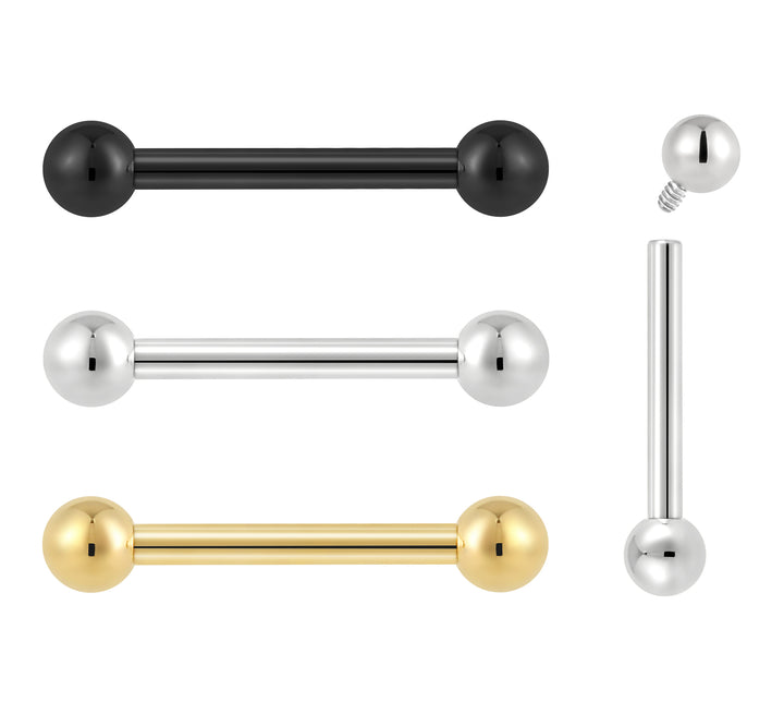 Titanium Nickel Free Industrial Barbells G23 Titanium 16G 14G