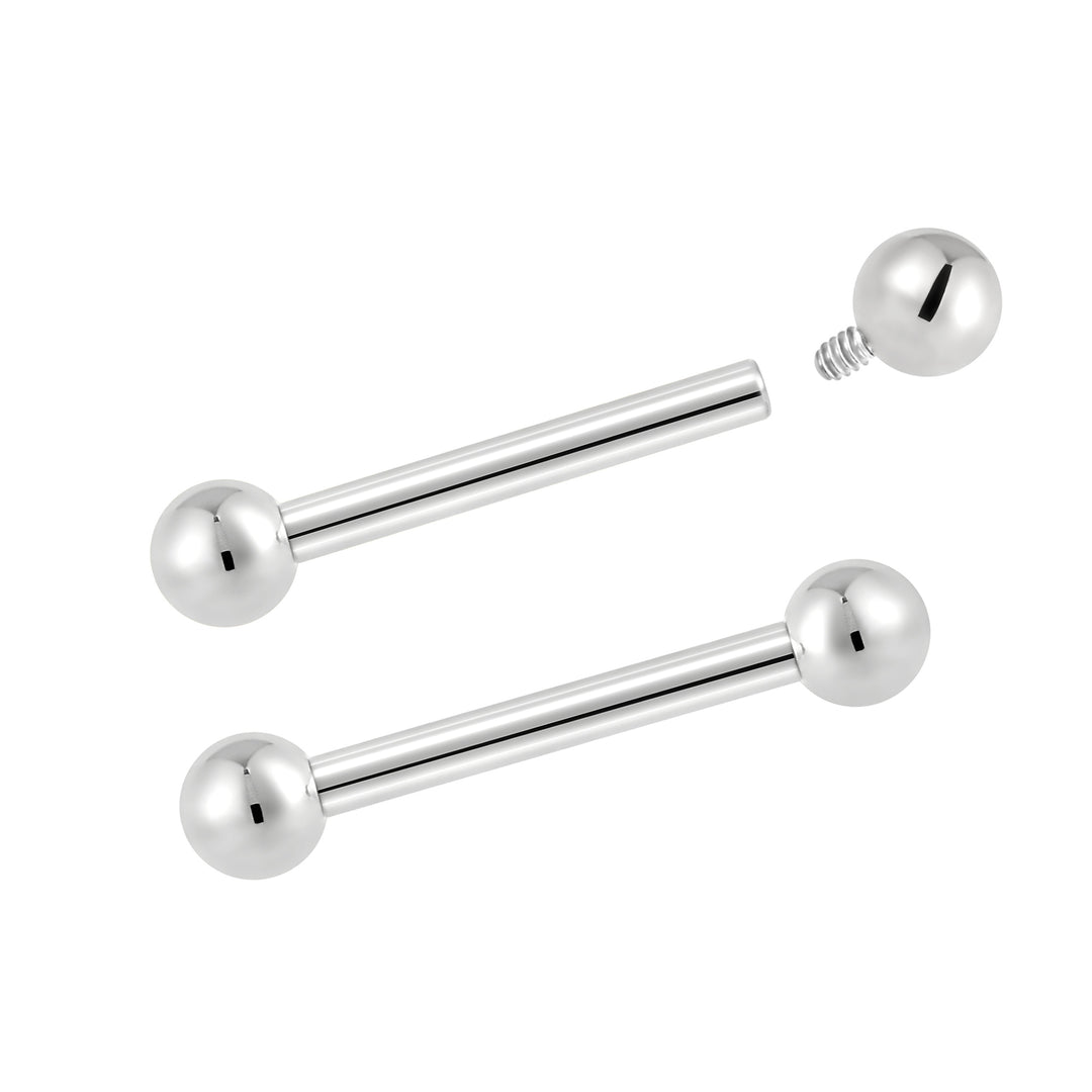 16 Gauge 8mm Nipple Barbell Screw Nipple Ring Bar 14G