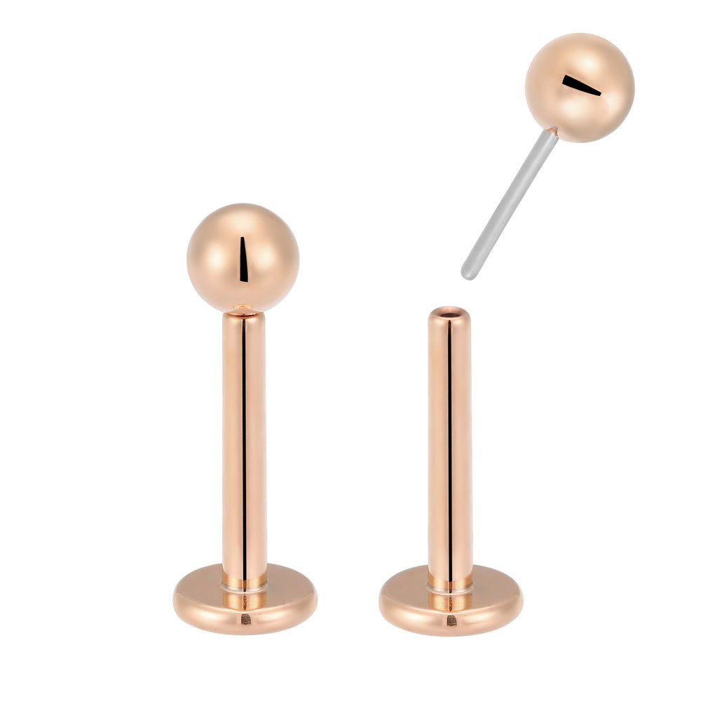 2 Pieces 20G 18G 16G Titanium Threadless Labret Tragus Lip Monroe Nose Stud 6mm-8mm - PFGWholesale