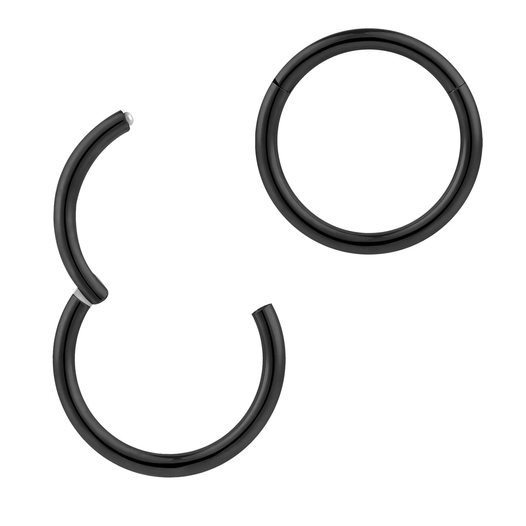 2pcs 16G Surgical Steel Hinged Hoop Segment Ring Earrings