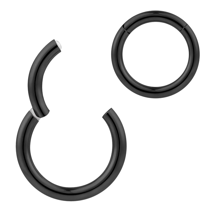 2pcs 14G (Thick) Surgical Steel Hinged Hoop Segment Ring Earrings