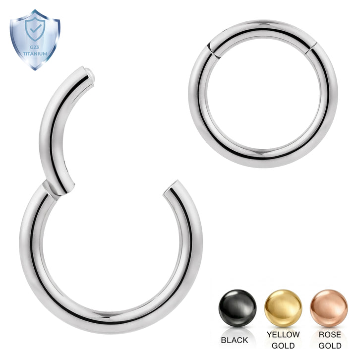 1pc 12G 10G 8G 6G (Very Thick) Titanium Hinged Hoop Segment Ring