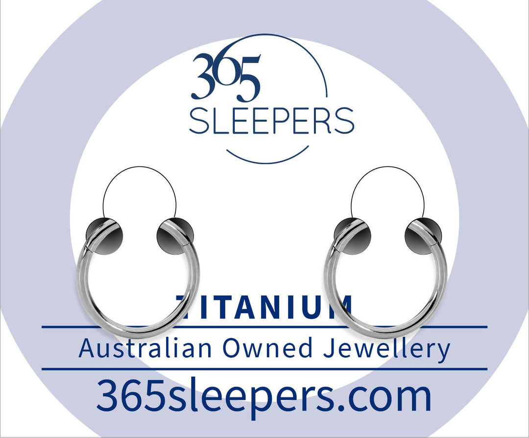 1 Pair 14G (thickest) Titanium Polished Hinged Hoop Segment Rings Sleeper Earrings - PFGWholesale
