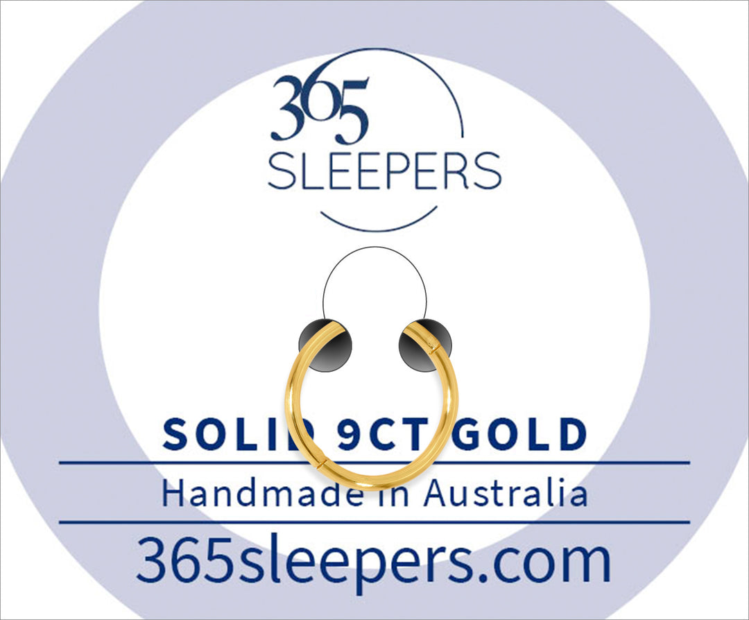 365 Sleepers 9ct Solid Yellow Gold Sleeper Earrings in Singles or Pairs - 18G - PFGWholesale