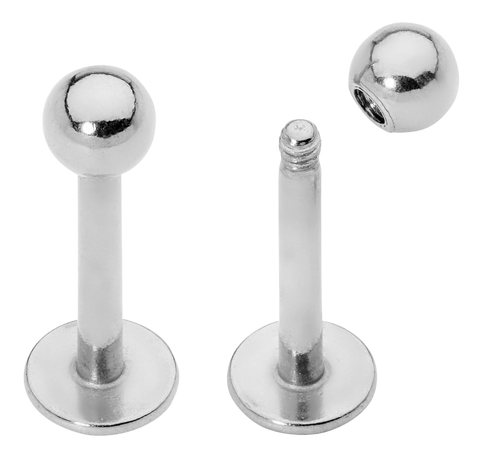 Pieces 18G-14G Stainless Steel Labret Monroe Tragus Lip Nose Ear