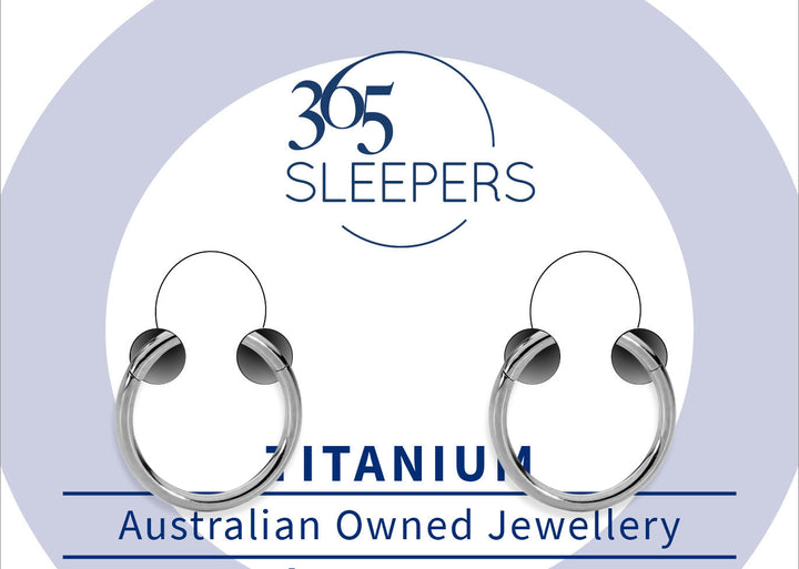 365 Sleepers 1 Pair G23 Titanium Hinged Sleeper Earrings - 18G - PFGWholesale