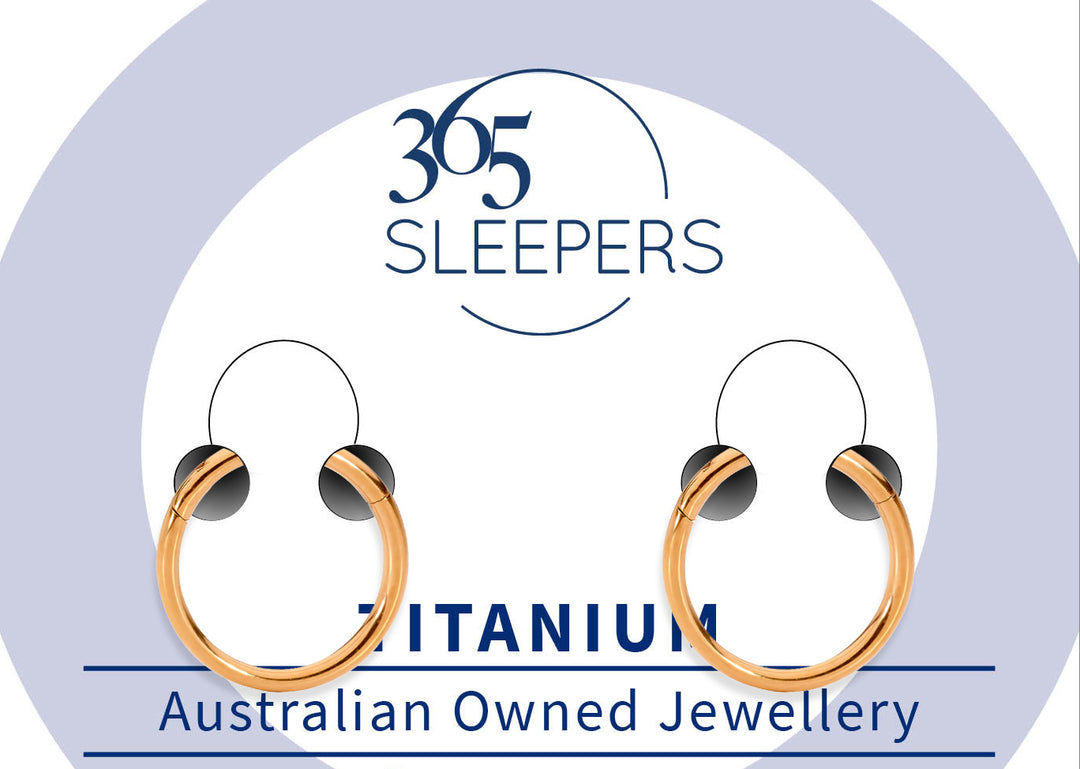 365 Sleepers 1 Pair G23 Titanium Hinged Sleeper Earrings - 16G - PFGWholesale