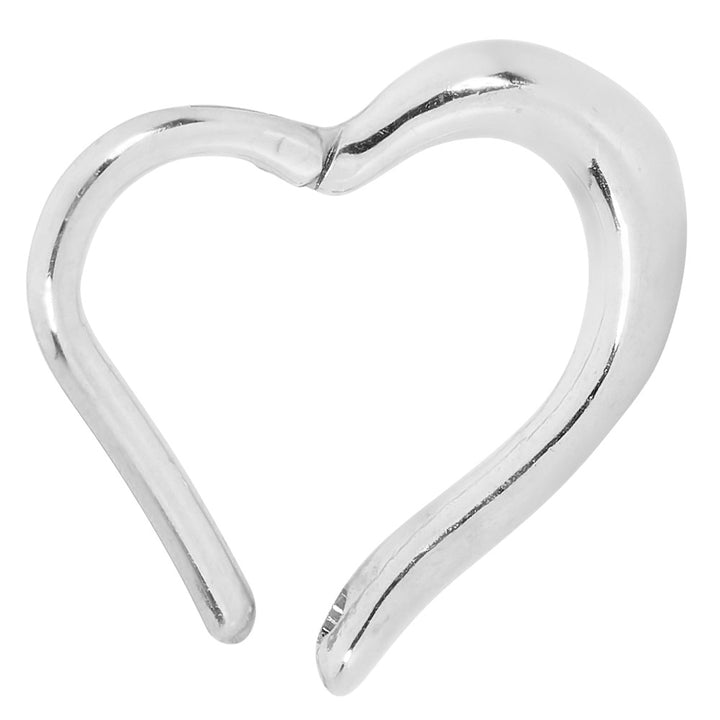365 Sleepers 1 Piece Stainless Steel Heart Hinged Segment Ring - 16G - PFGWholesale