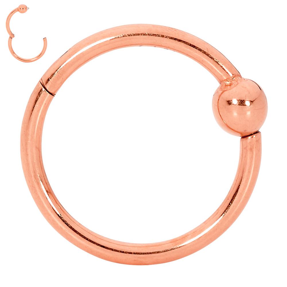 Piece 20G-14G Titanium Hinged Hoop Segment Ball Closure Ring